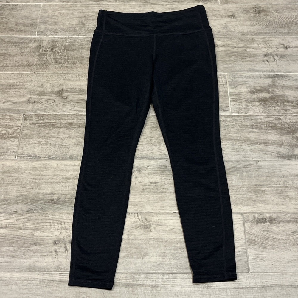Athleta High Rise Ripple Chaturanga Tight Textured Leggings Black Size Medium